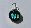 Blue Forest Mushroom Charm | Handmade Air-Dry Clay Accessory