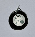 Celestial Hand-Painted Full Moon Charm | Artisan Air-Dry Clay Accessory