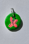 Pink Butterfly Meadow Charm | Artisanal Clay Jewelry